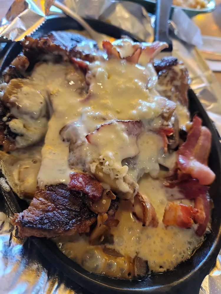 Pancho Villa Tbone Topped with Bacon & Mushrooms
